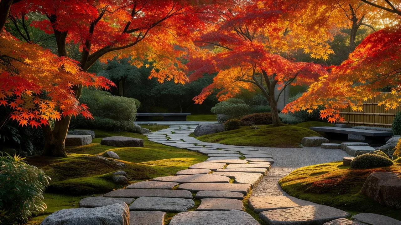 ベランダの紅葉鉢